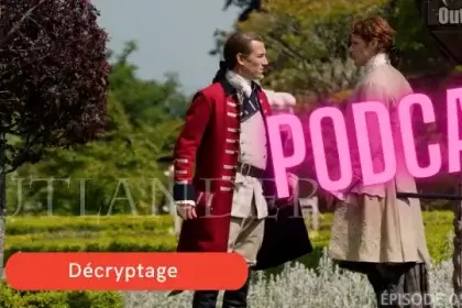 Confrontation entre Jamie Fraser et Black Jack Randall dans les jardins royaux. Jamie réclame un duel à Black Jack Randall. – Outlander saison 2 épisode 5 "Une résurrection inopportune"