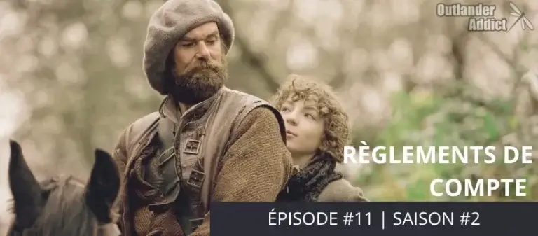 Murtagh est à cheval avec Fergus derrière lui.- Outlander saison 2 épisode 11 Règlements de compte.