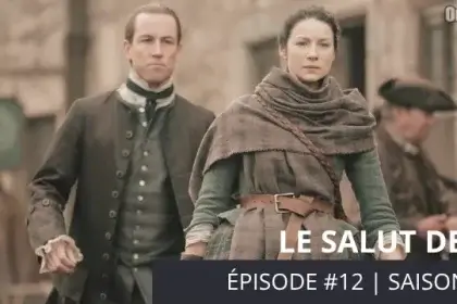 Claire marche dans une rue d'Inverness suivie par le Capitaine Black Jack Randall habillé en civil. Celui-ci lui demande de soulager son frère malade qui ne peut être soigné. - Outlander saison 2 épisode 12 "Le Salut de Mary".