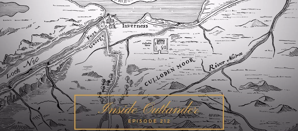 Carte représentant les Highlands. On peut situer dessus le Loch Ness, la ville d'Inverness et Culloden Moor. - Outlander saison 2 épisode 12 "Le Salut de Mary".