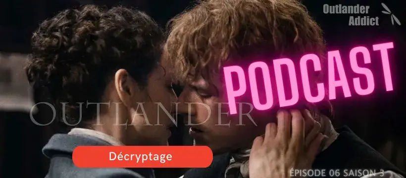 Claire et Jamie échange leur premier baiser après 20 ans de séparation. Outlander saison 3 épisode 6 "A.Malcom"