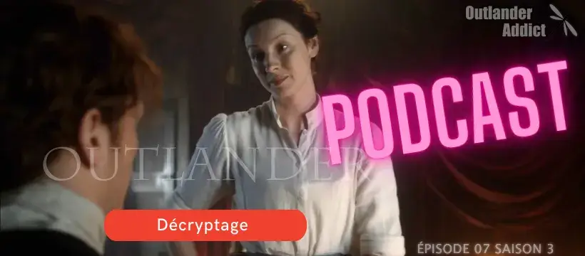 Claire confronte Jamie son serment de médecin. Outlander saison 3 épisode 7 "Crème de menthe"