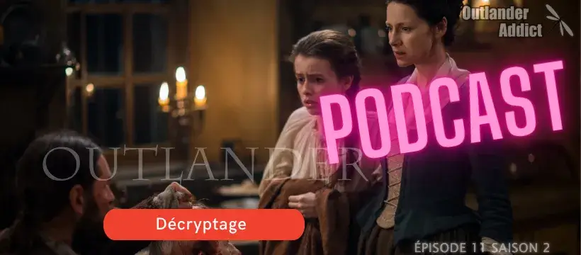 Mary Hawkins et Claire font face à Murtagh avec un regard rempli de terreur suite à sa promesse de les venger toutes les deux. - Outlander saison 2 épisode 11 "Règlement de compte"