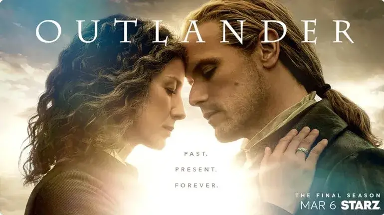 affiche saison 8 outlander claire et jamie