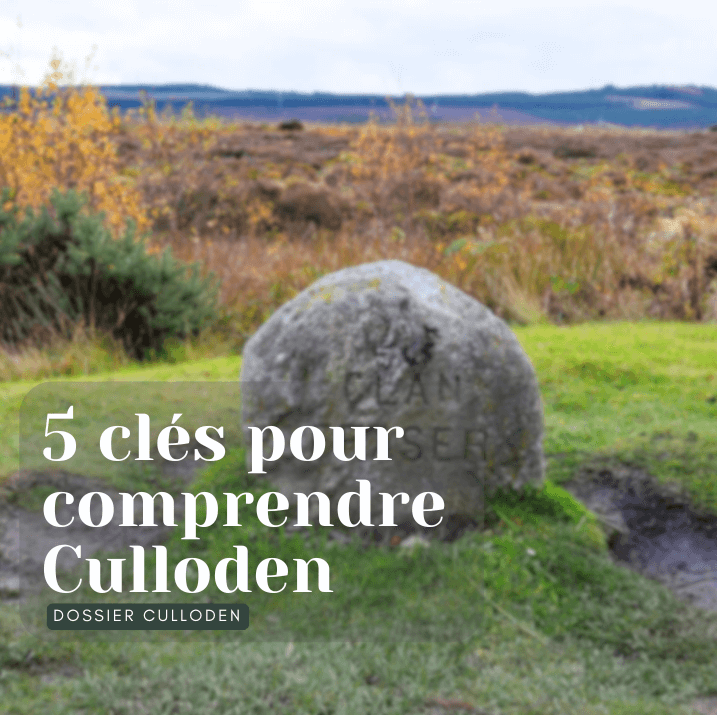 cairn Clan Fraser sur le champ de bataille de Culloden Outlander en Écosse