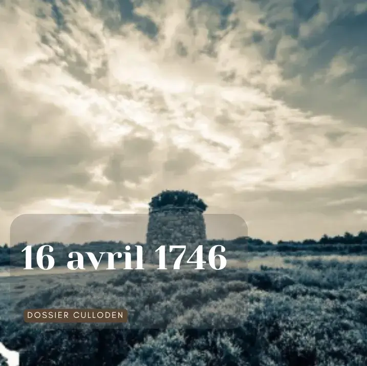 cairn sur la lande de Culloden en Écosse – mémoire de la bataille du 16 avril 1746
