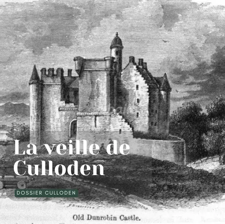 gravure ancienne du château de Dunrobin près de Littleferry – bataille oubliée avant Culloden 1746